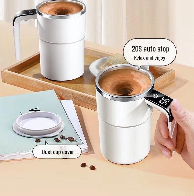 Rechargeable Smart Magnetic Stirring Cup for Coffee, Smoothies, and Protein Shakes