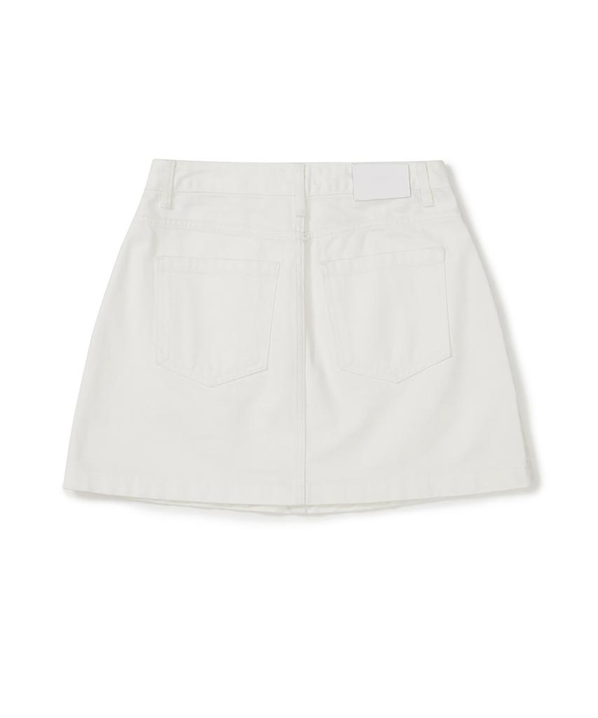 Clove [26Ss Clove] Denim Pocket Skirt (White)