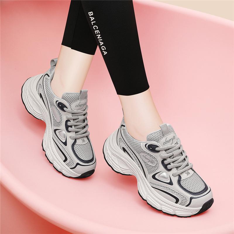 

Dad shoes running shoes splicing trend outer wear thick sole heightening muffin sports and leisure versatile single shoes shoes female customization 41