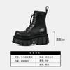 Heavy Metal Platform Punk Boots Razor Decor Gothic Motorcycle Boots Mid Calf