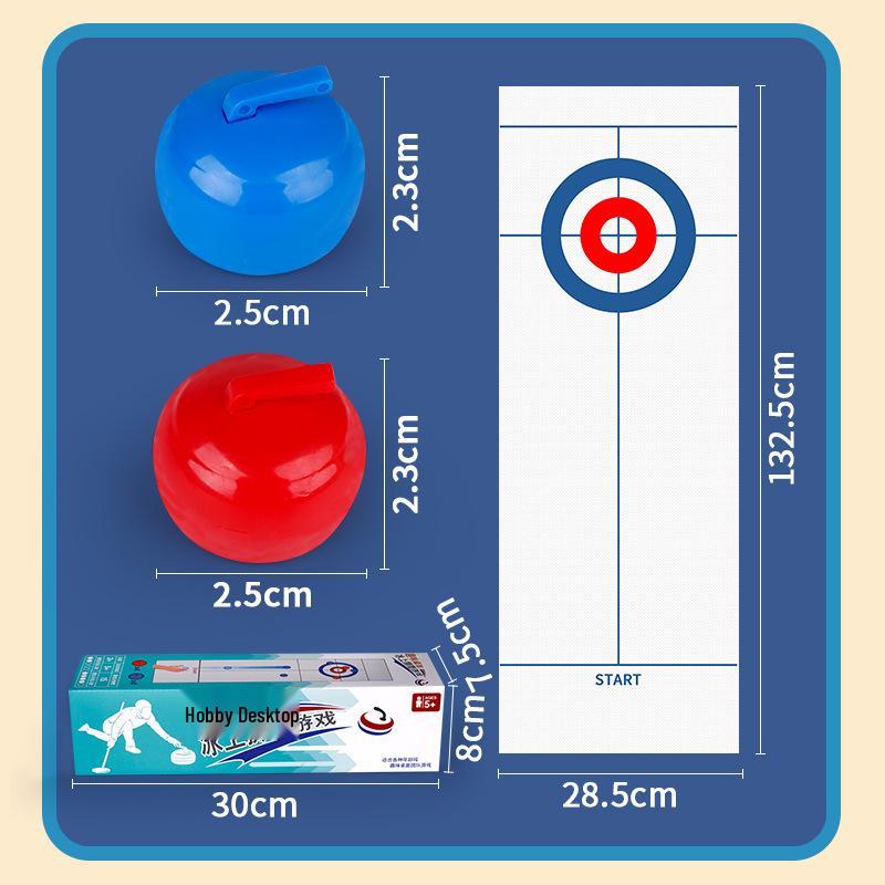 Mini Table Hockey Game Set: Parent-Child Interactive Desktop Curling for Two Players, Educational Toy