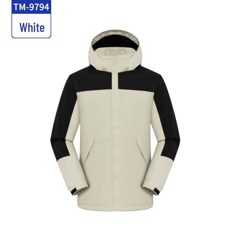 Autumn/Winter Waterproof Custom Logo Hooded Color Block Mountaineering Windbreaker Jacket