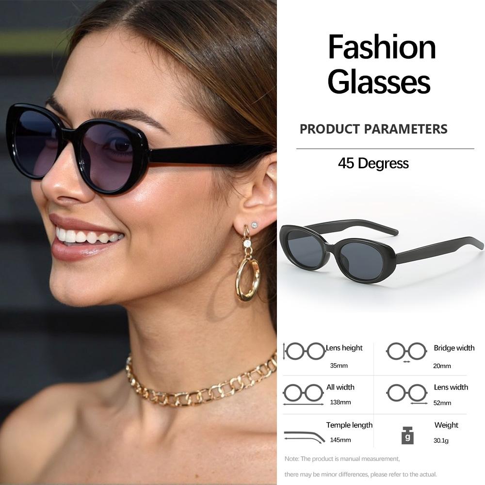 Vintage New In Sunglasses For Women Minimalist Retro Round Frame Glasses For Daily Artistic Wear Sunglasses Women