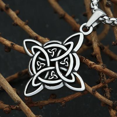 Colar nórdico viking vintage pequeno pingente nó celta masculino bicicleta moda protetor joias presente acessórios