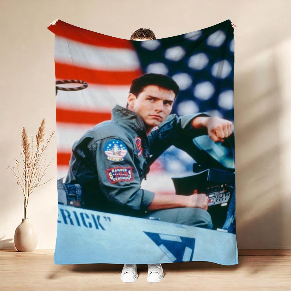 Top Gun Maverick Movie Theme Printed Flannel Blanket Ultra Soft Throw Blanket For Bedroom Bed Sofa Party Decor Birthday Gift