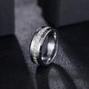 Fashion Couple Rings Exquisite Women Rhinestones Zirconia Rings Set Simple Men Stainless Steel CZ Stone Rings Wedding Jewelry