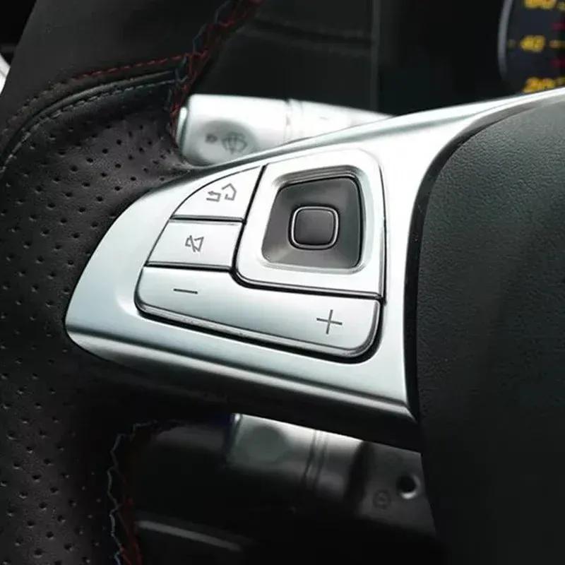 8 ks Stříbrný kryt tlačítka volantu pro Mercedes E-Class W213 2016- Styling interiérových doplňků auta