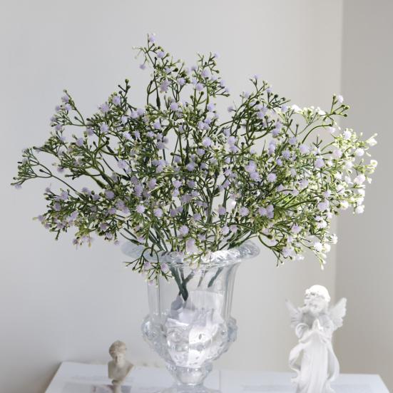 Artificial Gypsophila Flowers Maintenance-Free Faux Flowers Realistic Fake Flowers with Flexible Stems for Home Wedding Party Decor Flower Arrangement