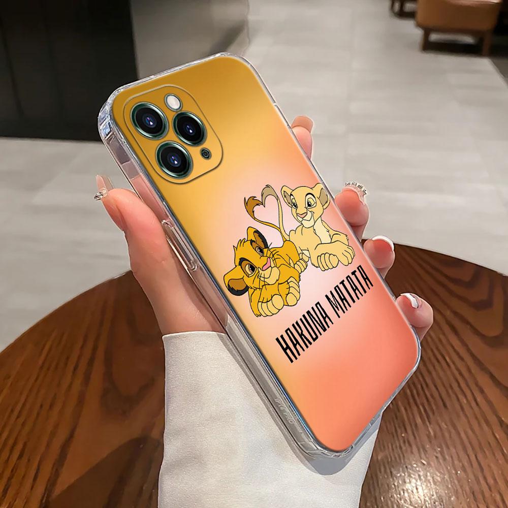 The Lion King HAKUNA MATATA Transparent Phone Case For iPhone 17 Pro Max 17E 11 12 13 14 15 16 Pro Max Plus 17 Air 16E 7 X Cover