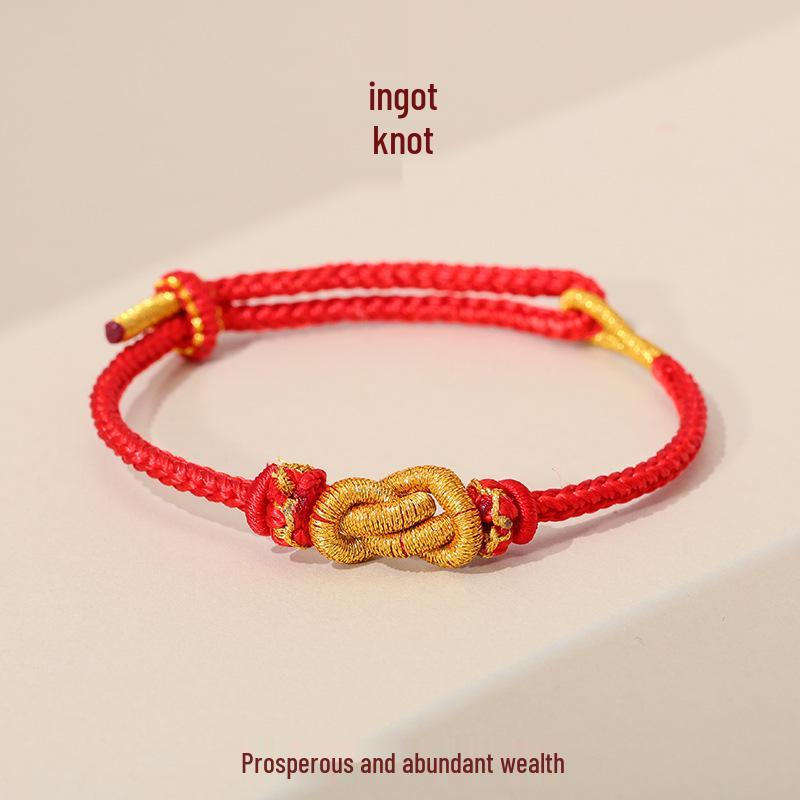 Lucky Red Mandala Bracelet: Hand-Woven Unisex Ancient Style Jewelry Gift