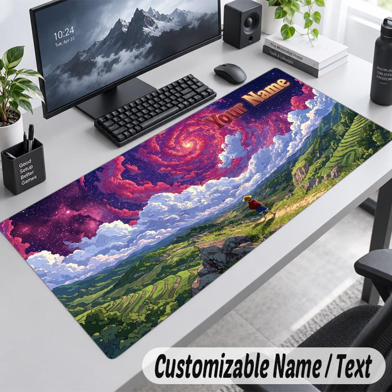 One Piece Personalized Large Mouse Pad Custom Name Text Extended Desk Mat Gaming Mousepad