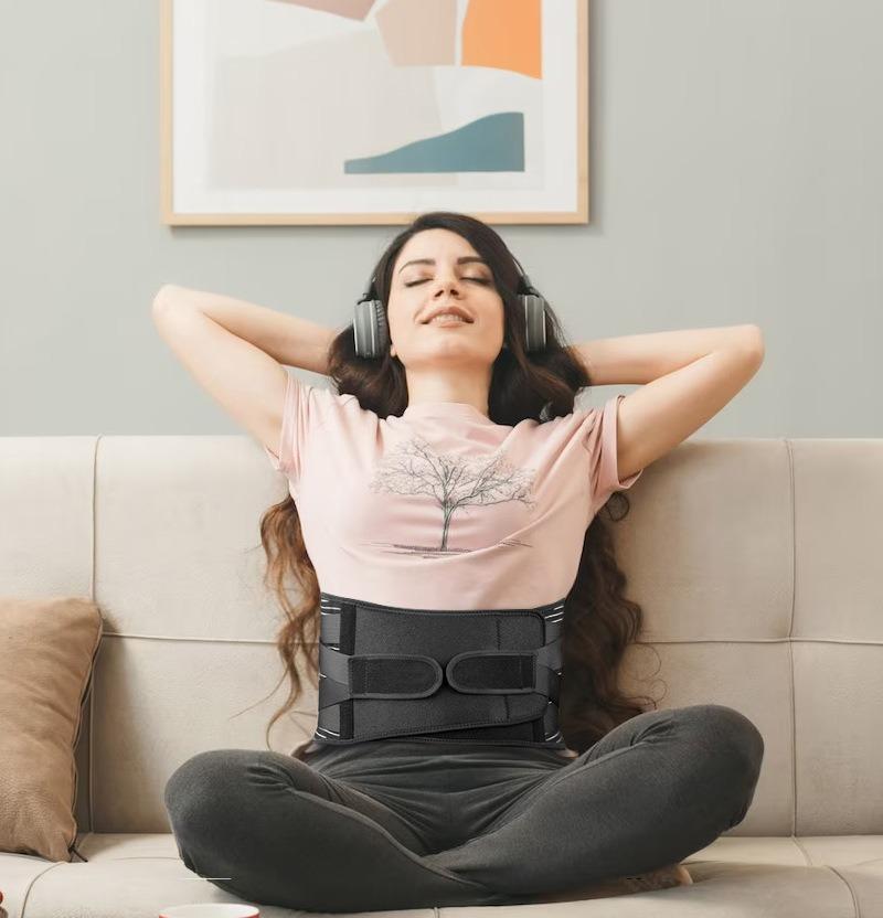 Unisex Back Brace with 6 Stays Working Safety Breathable Lumbar Back Belt Anti-skid Lumbar Support  Lumbar Back Braces
