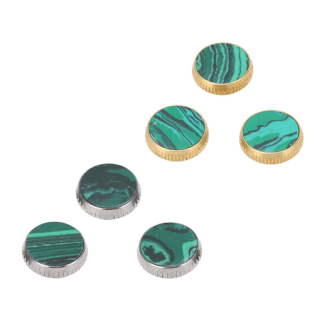 3 Pcs Trumpet Valve Cap Embedded Green Standard Metal Finger Button Trumpet Valve Replacement Parts
