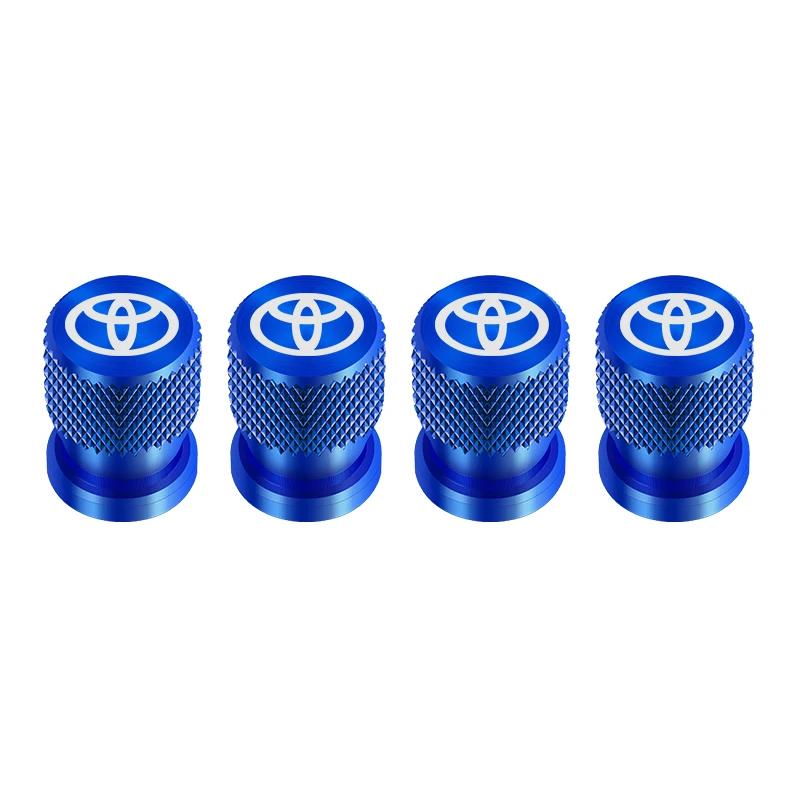 4Pcs Car Styling Metal Car Tire Valve Caps Tyre Dust Cap For Toyota Hilux Prius Auris Corolla Camry