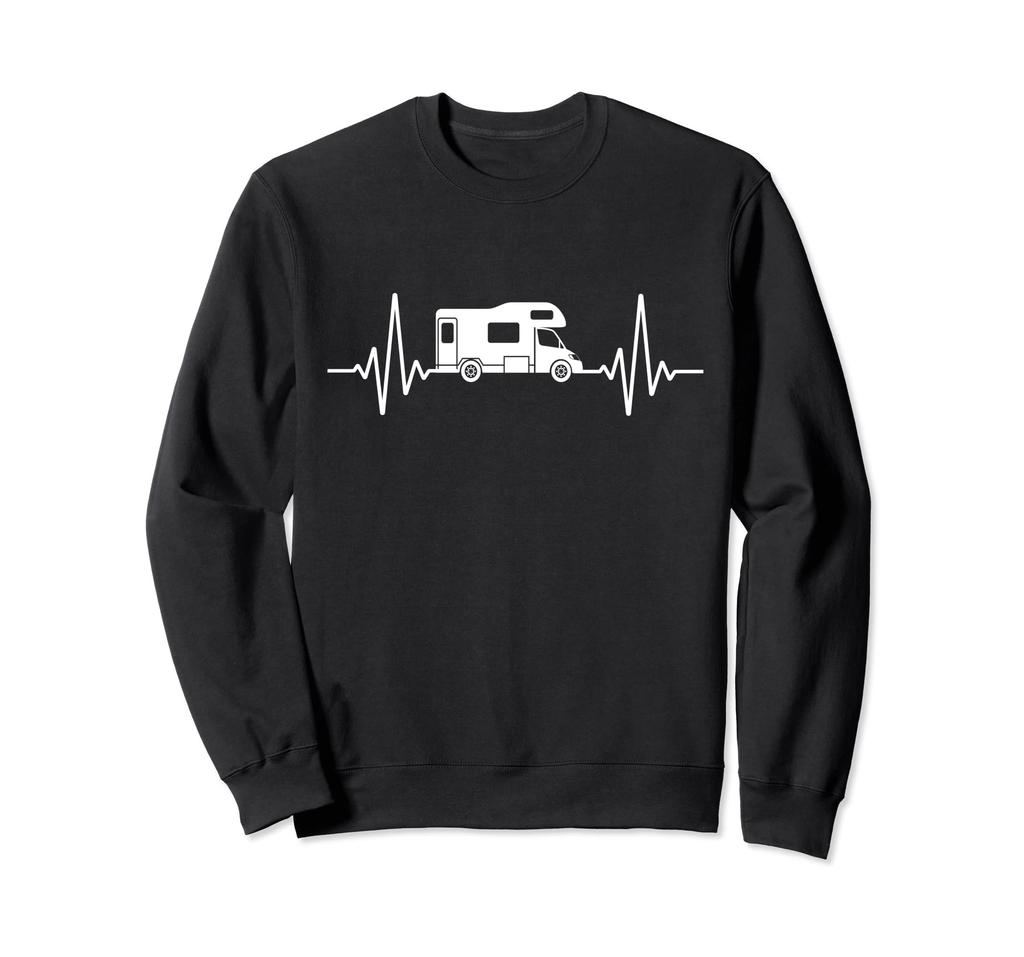Camper Heartbeat Camping Caravan Camper Camper Sweatshirt