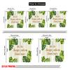 2pcs 2D flat printing Scene Curtains Tropical Leaves Summer Inspiration 100% Polyester Fabric Without Electricity Birthday Party
