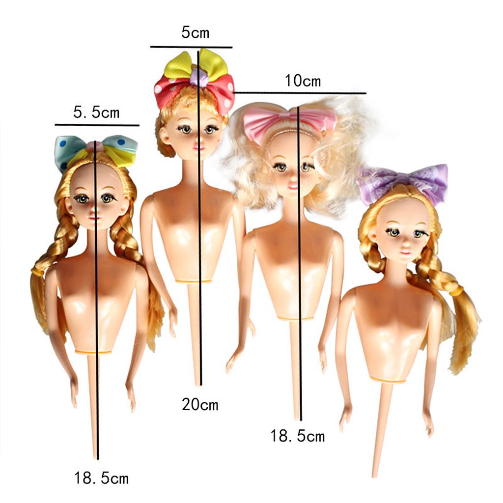 Cake Topper for Doll Long Curly Hair Big Eyes Plug Stake Cake Decor Random Style for Kids Girl Birthday Party Cakes Deco