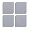Interlocking Silicone Dish Drying Mat 4Pcs Countertop Waterproof Non-Slip Drain Tray for Kitchen