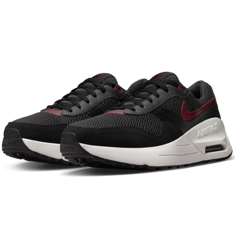 Nike Air Max SYSTM Black Team Red Men's Casual Lifestyle Sneakers DM9537-003