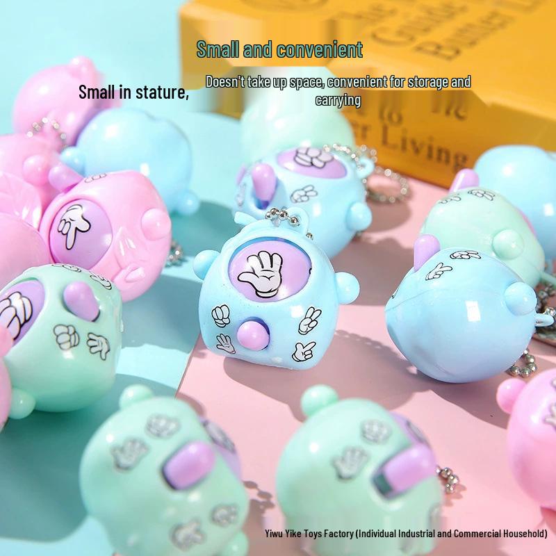 Mini Face-Changing Rock-Paper-Scissors Egg Keychain Toy - Creative Gift