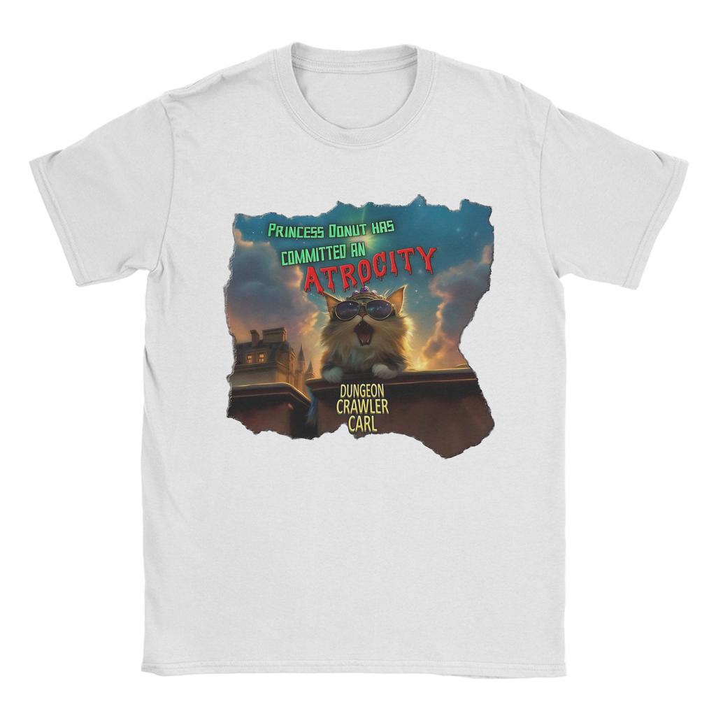 Freizeit Dungeon Crawler Carl Prinzessin Donut hat eine Gräueltat begangen T-Shirts für Herren Baumwoll-T-Shirt Kurzarm-T-Shirts 4XL