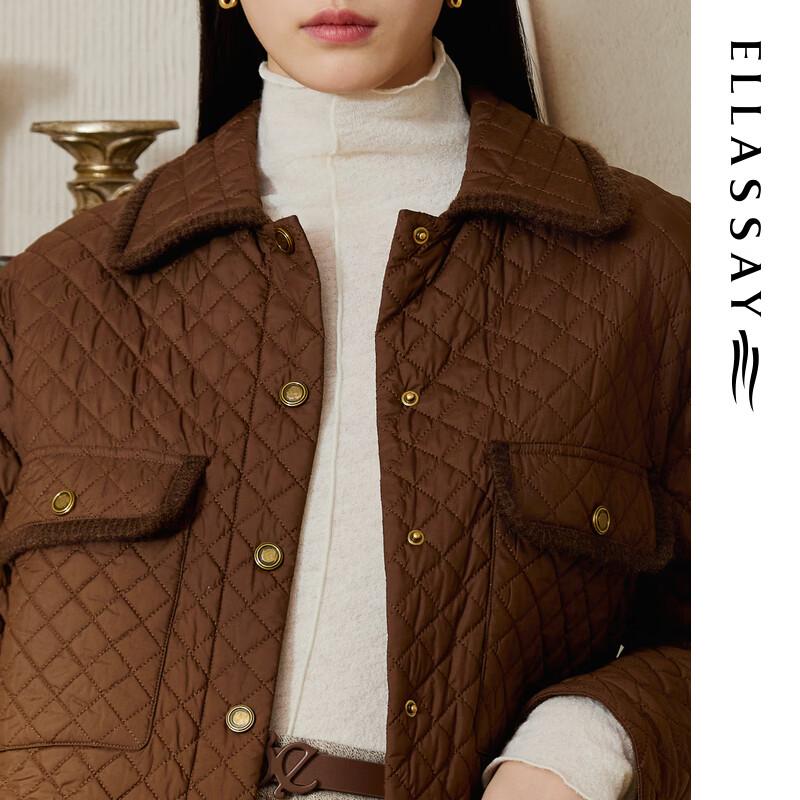 ELLASSAY Women's Casual Quilted Padded Jacket