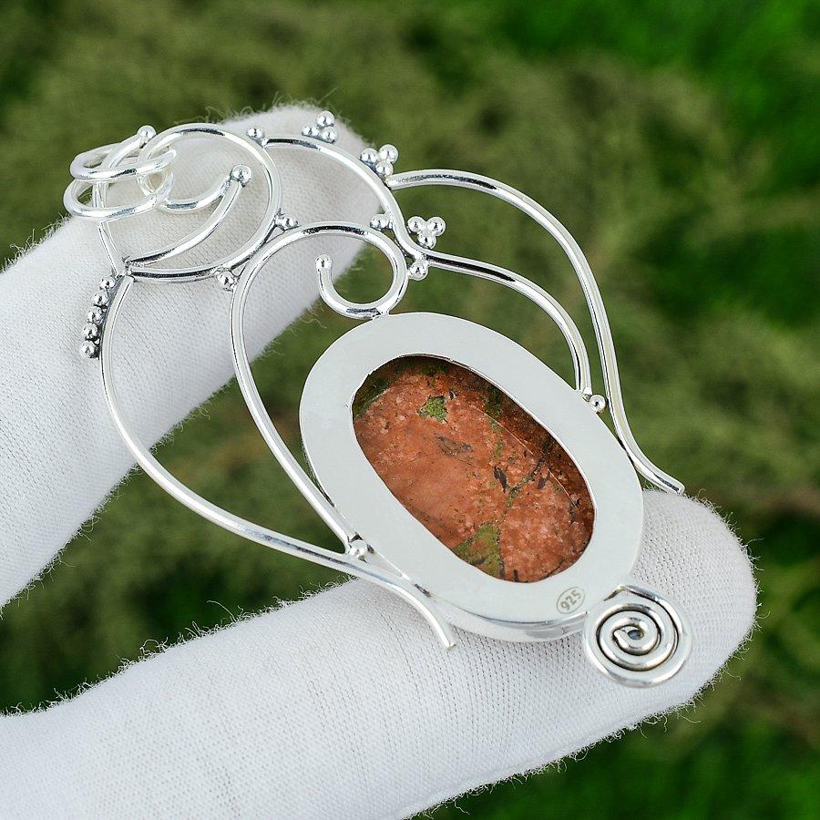 Muttertags-Sale Sterlingsilber Ovaler Grasgranat Edelstein Lünette Schwester Anhänger