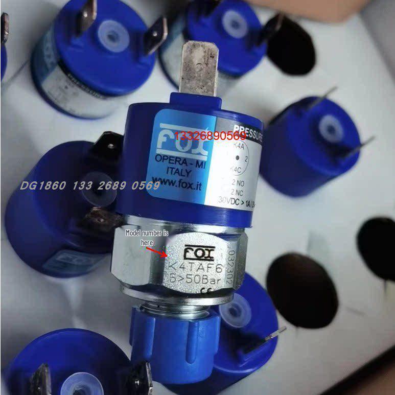 FOX K4 Series Pressure Switch K4VA01 with K4TCO1 for GMV Small Hydraulic Elevators in Italy.