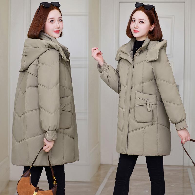Winter Cotton Clothes Women's New Mid-length Style In 2025 Can Be Removed with a Thickened Padded Jacket and a Loose Cotton Jacket