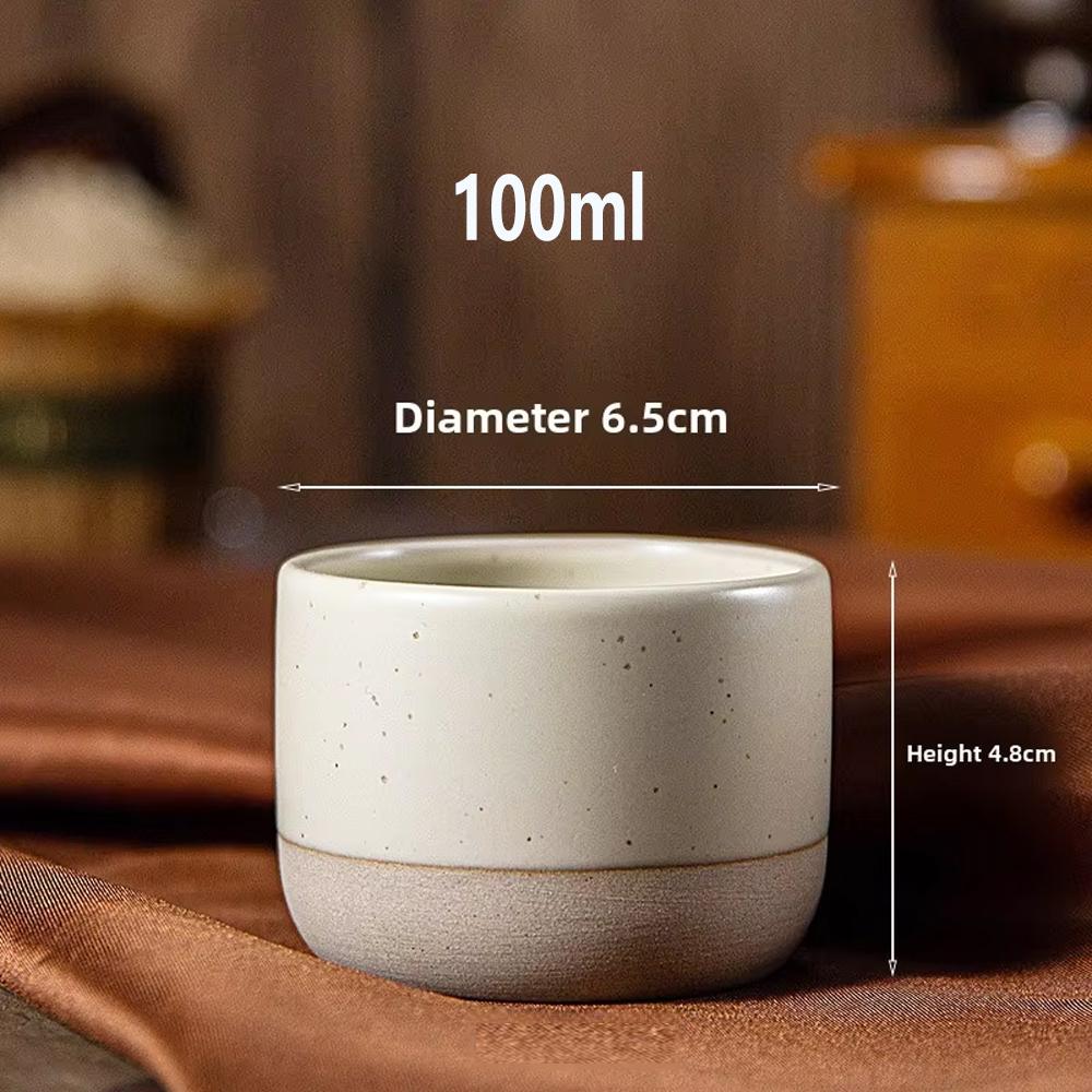

100/180/230ml Ceramic Coffee Cup Handmade Ceramic Round Japanese Tea Cup Easy To Clean BPA Free Suitable for Coffee Latte Tea 201-300ml