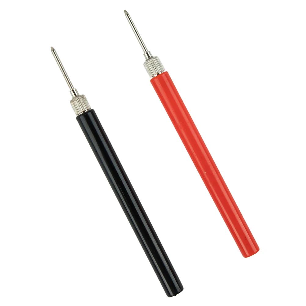 2PCS Multimeter Spring Test Probe Tip Hook Wire Connector Needles Insulated Test For Electrical Industrial Testing Tools