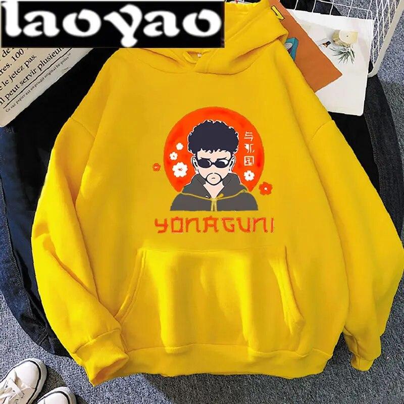 Harajuku Anime Bad Bunny Yonaguni Hoodies Unisex Kawaii Cartoon Ästhetik Druck Winter Warm Halten Langarm Frauen Sweatshirt Tops