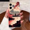 Shockproof Phone Case For Honor 600 Lite 5G/Honor 500 Smart 5G Transparent TPU Soft Casing Fashion  Cute White Furry Bear Shell