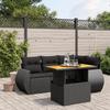 VidaXL Garden Lounge Set with Cushions 5 Pcs, Patio Sofas, Patio Furniture Set, Outdoor Furniture, Black 3272175