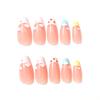 24PCS Sweet Cute Cartoon Macaron Cloud Almond Nail Tips