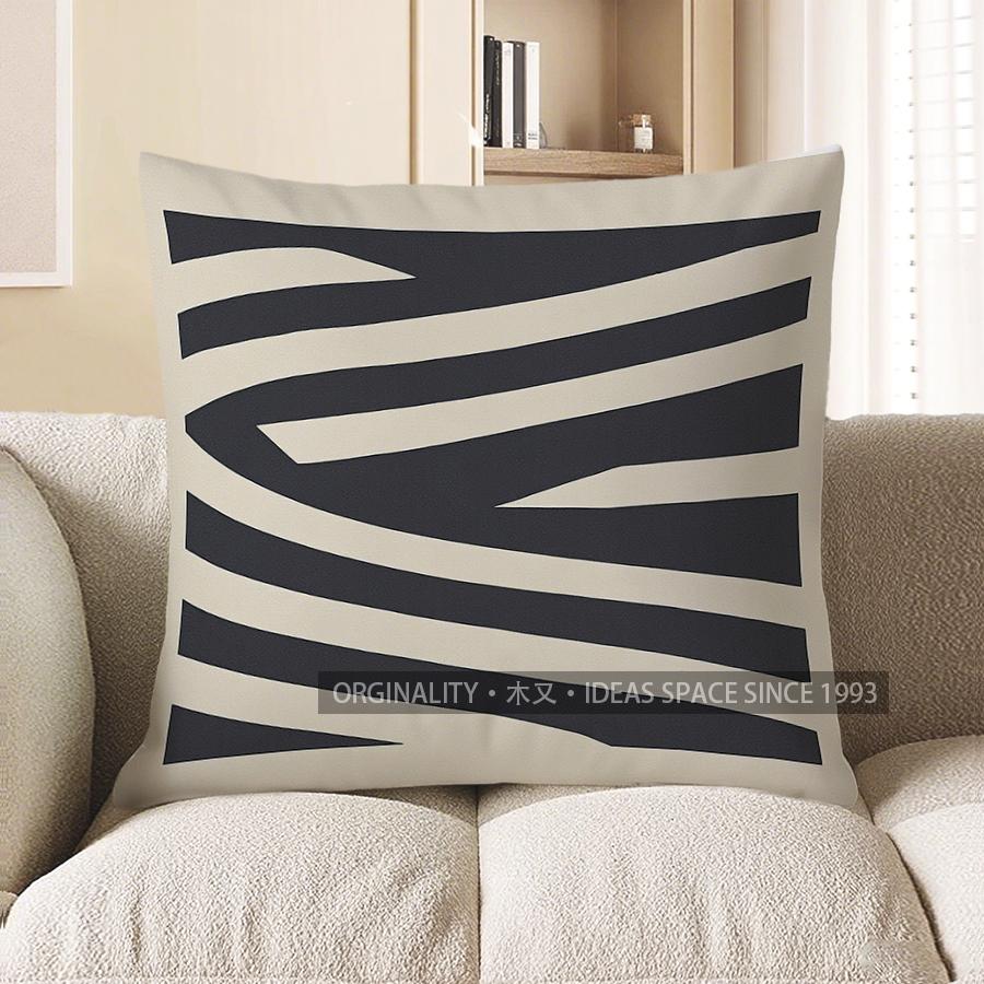 Home Decor Modern Black &amp; White Chevron Patterned Pillow Cover Pattern Cushion Cover Suitable For Sofa Bedroom Car Pillow Cover