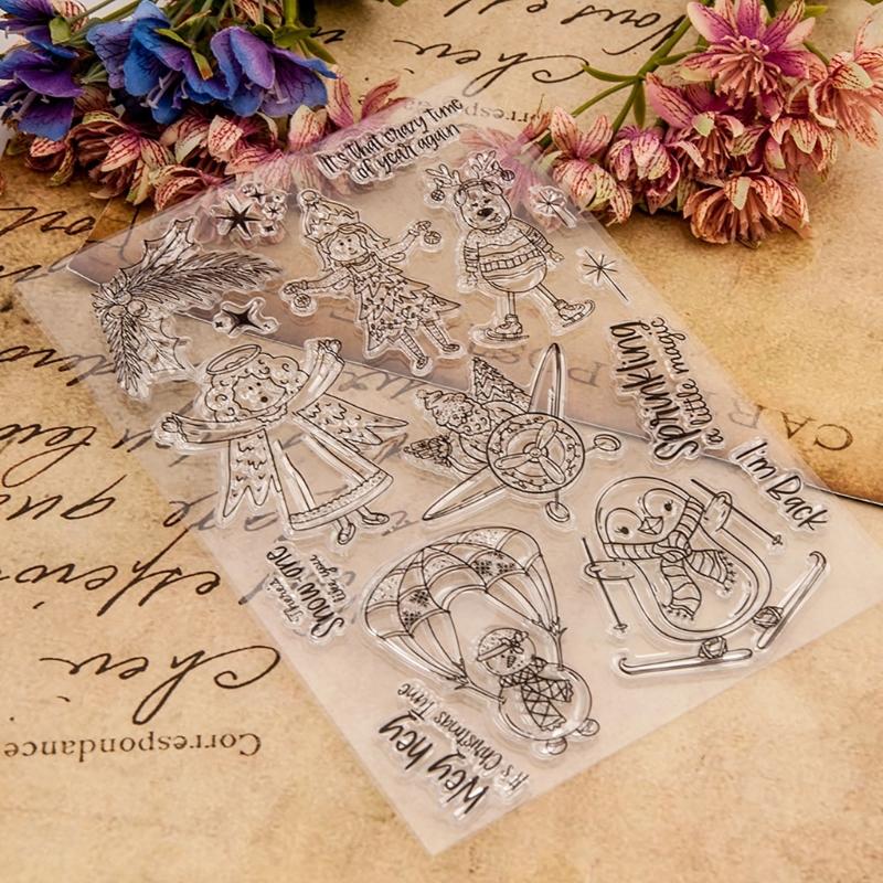 1 Sheet Clear Handmade Paper Crafting Stamp Crafts Hand Scrapbooking Supplies Card Making Decorations Seal Clear Stamp