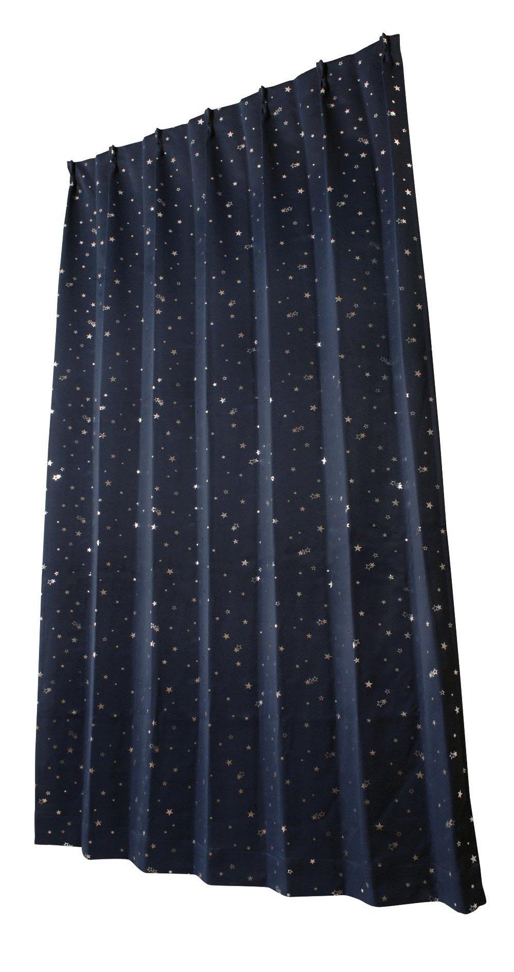 

Универ Затемняющая Драпировка 100см Шириной x 135см Комплект из 2 Штор, Кирара, Темно-синий, Длинный,