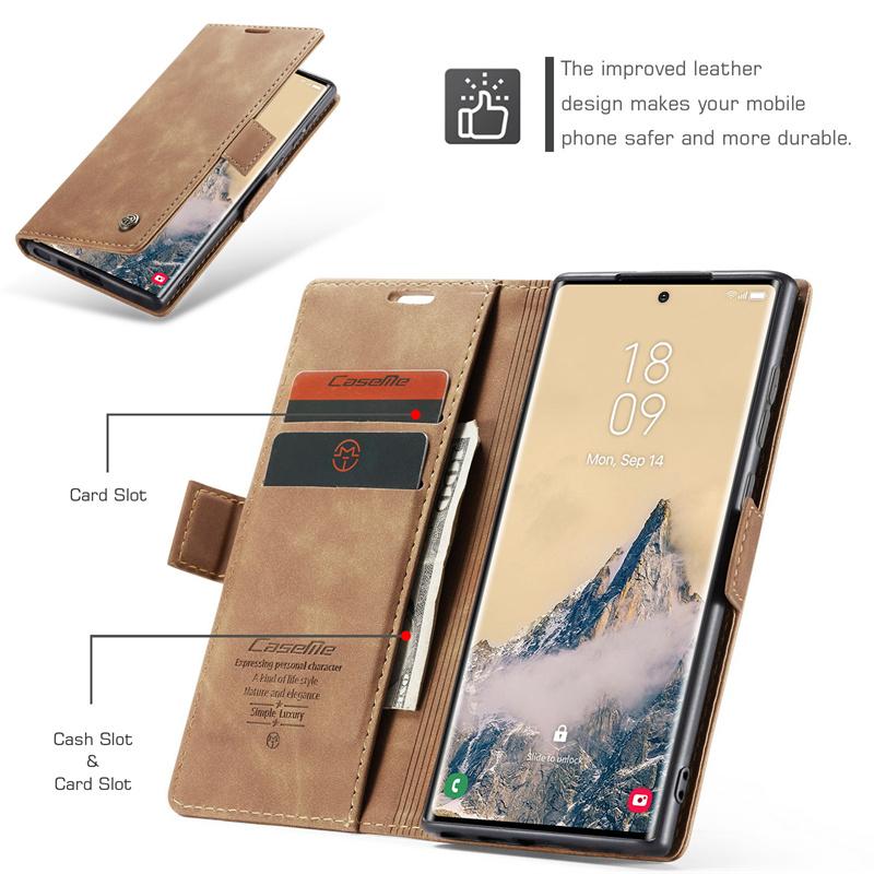 Luxury Leather Phone Case For Samsung Galaxy S20 S21 S22 S23 S24 S25 Ultra Plus FE Note 20 10 Lite Wallet Flip Stand Card Cover