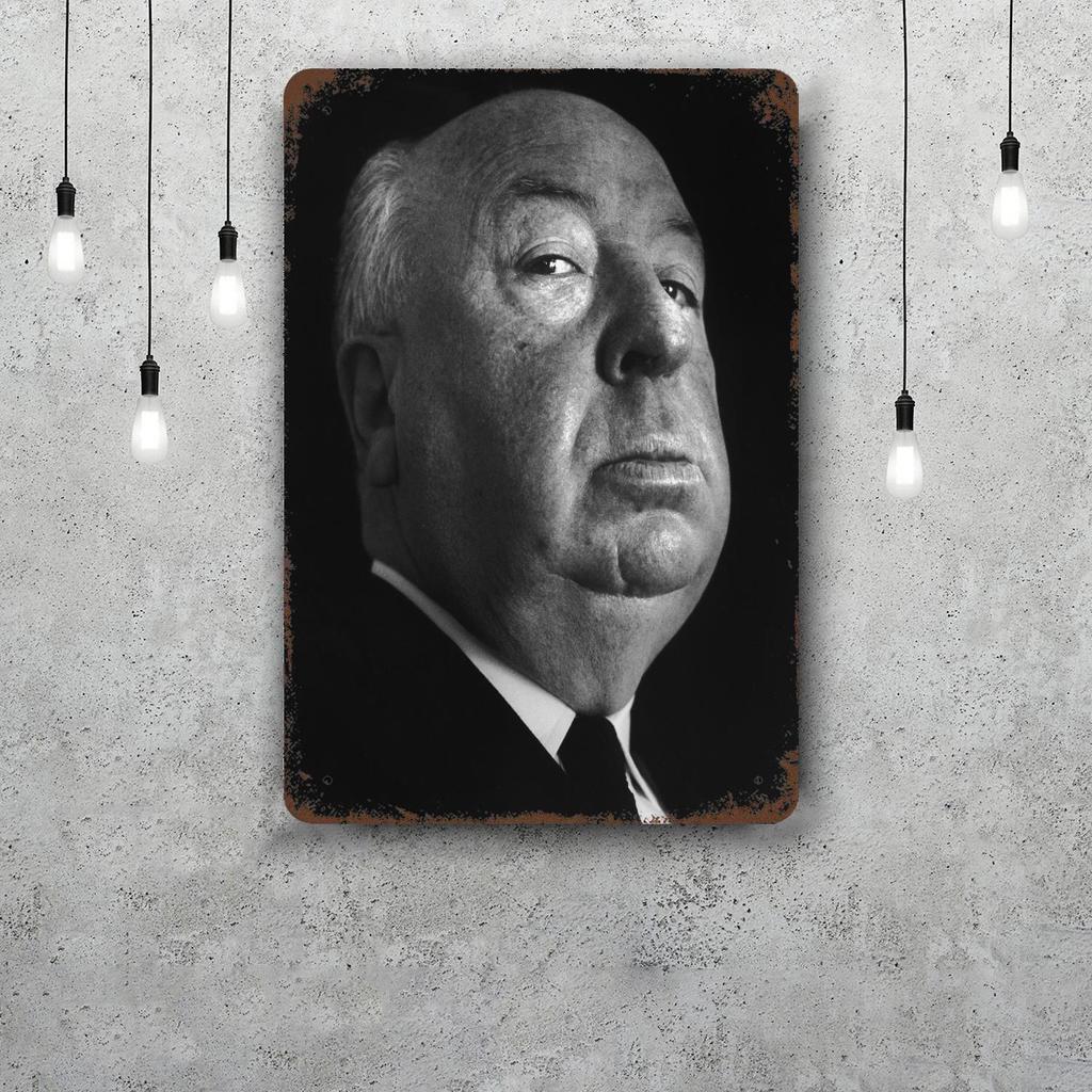 Alfred Hitchcock Decor Vintage Metal Signs Tin Signs Captain Poster Decor for Bar Pub Club Man Cave Wall Decoration