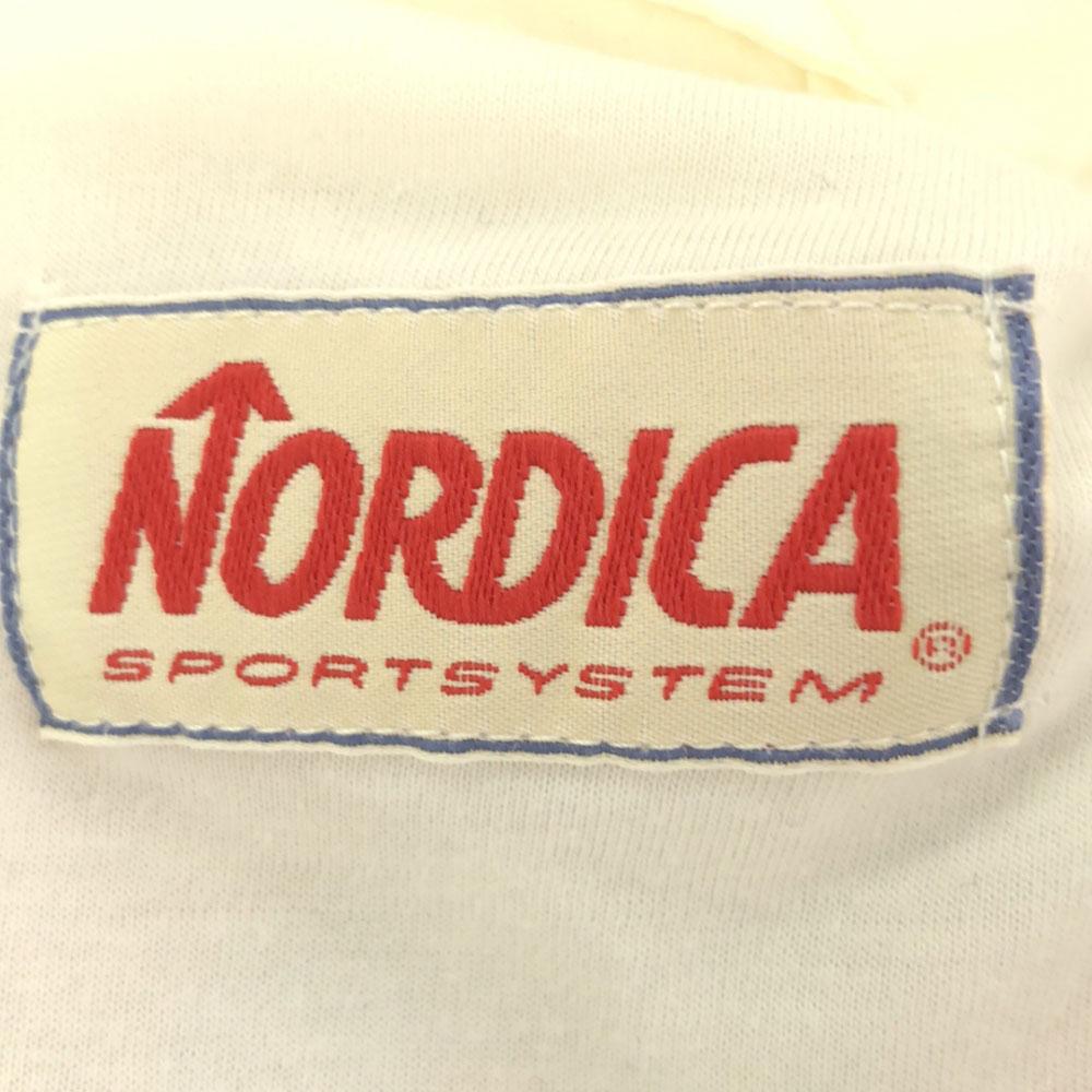 NORDICA Logo embroidery tennis Nylon jacket 40 White x red Blouson Women Used