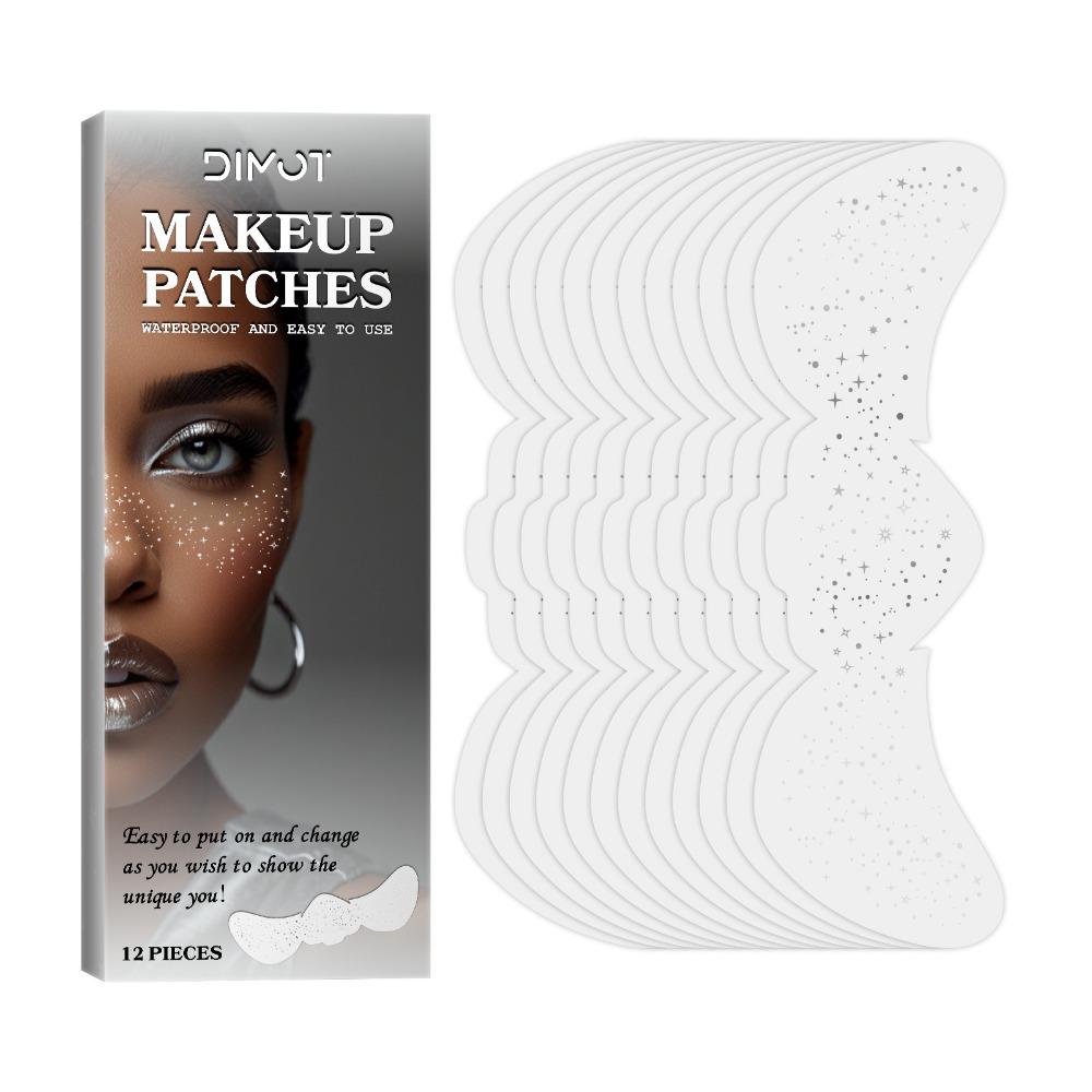 12 Pcs Freckles Face Makeup Patches Glitter Face Glitter Speckles Patches  for Women