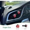 Ladybug Car Decor,2Pcs Bling Lady Bug Air Vent Clips Car Air Freshener,Cute Red Car Accessories Gift For Women,Refillable Rhinestone Aroma Diffuser