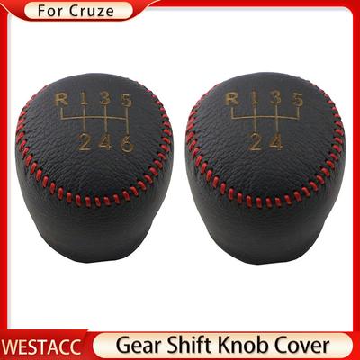 Genuine Leather Manual 5 6 Speed Gear Shift Knob Handbrake Cover for Chevrolet Cruze Sedan Hatchback 2008-2014 MT