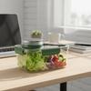 Plastik-Salatschüssel mit auslaufsicherem Soßenbehälter, leicht zu reinigende Konstruktion, Lebensmittelaufbewahrungsbox für den täglichen Gebrauch