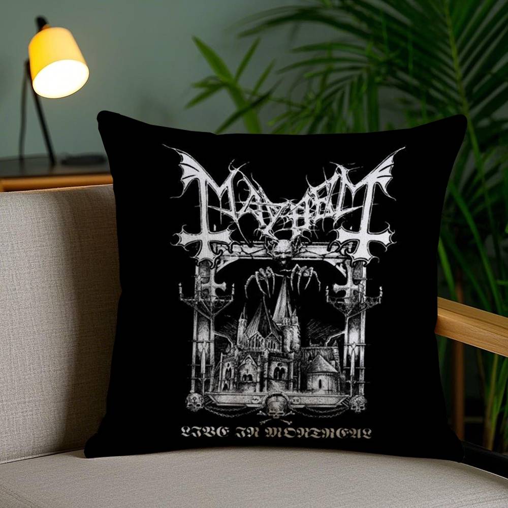 Live In Leipzig M-Mayhem Burzum Pillow Case Sofa Short Plush Double-sided HD Printing Room Home Office Gift Cushion Cover