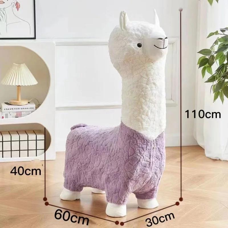 

Кресло верблюда, украшение гостиной, табурет для пеленания обуви в виде животного, детский стульчик для отдыха, мультяшное животное фиолетовый