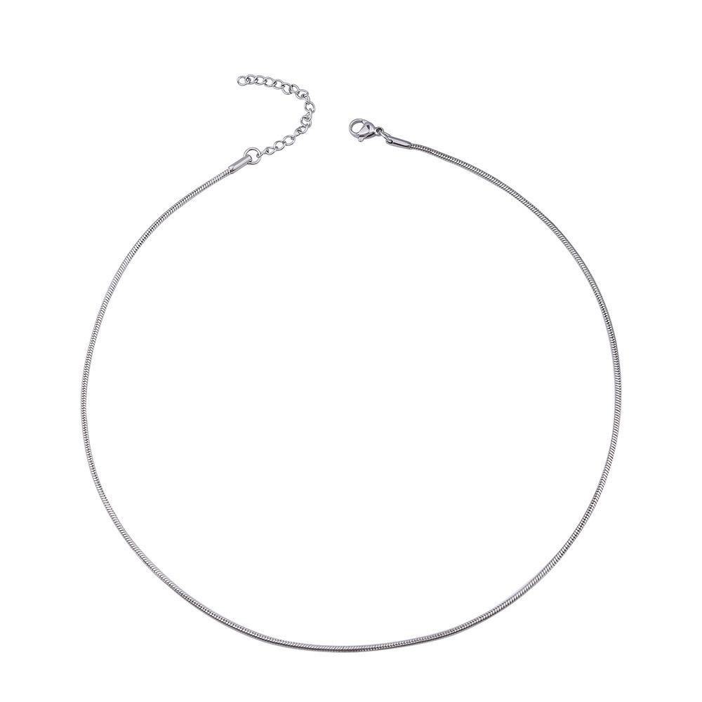 Trendige Edelstahl Schlangenkette Halskette - Modisches, vielseitiges und stilvolles Schlüsselbein-Accessoire