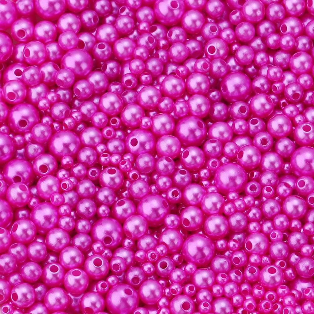 3/4/5/6/8mm ABS Imitation Pearl Beads Color Loose Round Beads For Jewelry Making DIY Handmade Necklace Bracelet Accessories