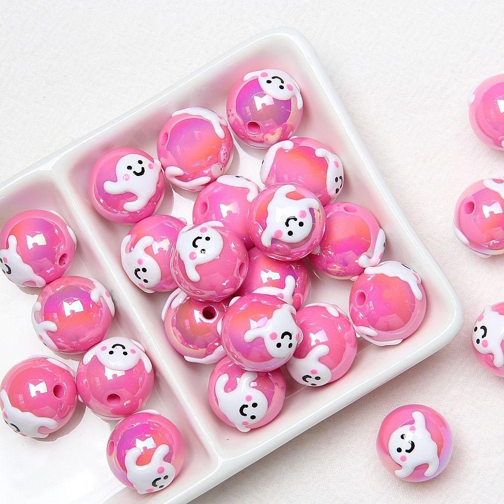 10PCS Acrylic Halloween DIY Jewelry Bead Cartoon Hand Drawn Acrylic Beads  Making Jewelry